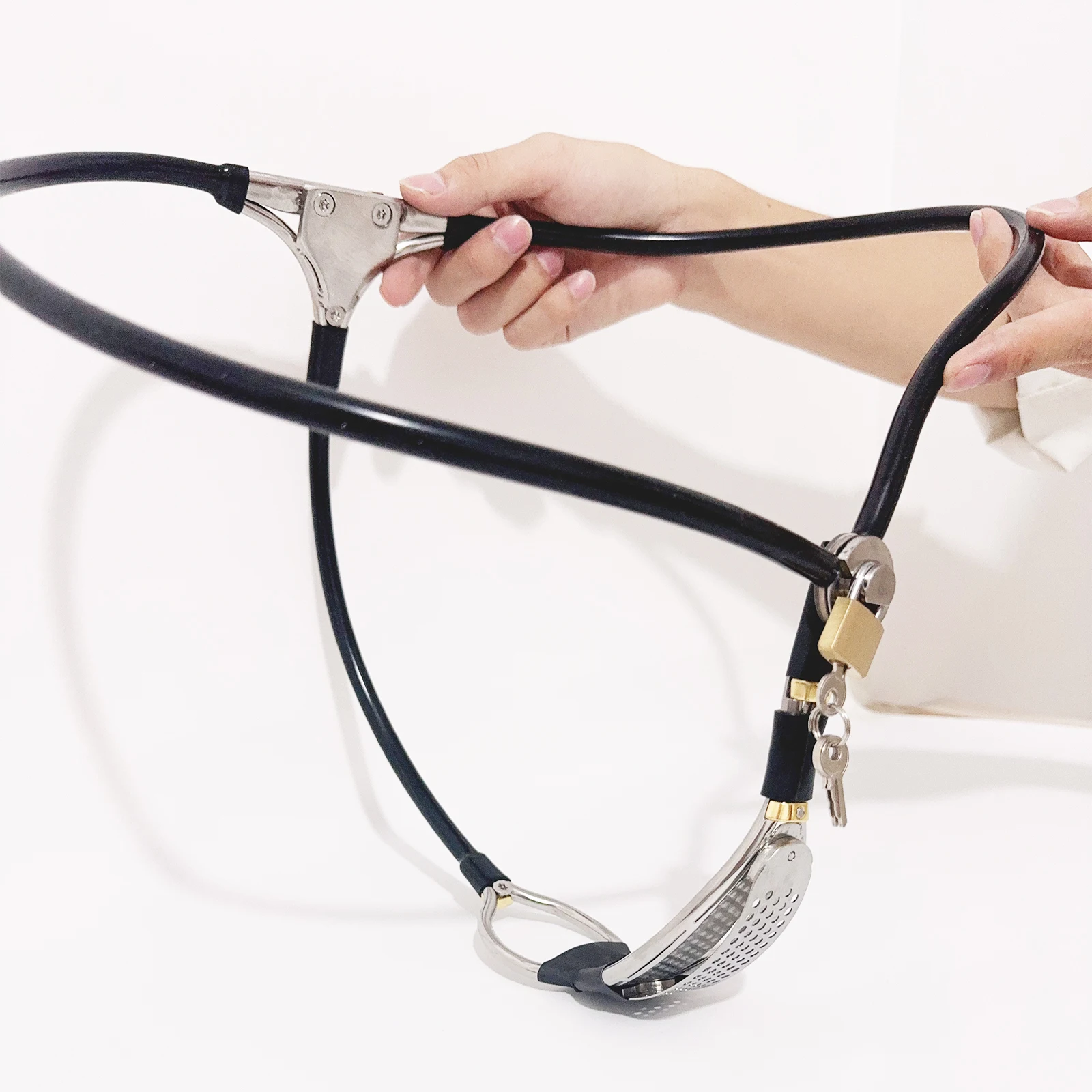 LILUPLAY-Cinturón de castidad Invisible de acero inoxidable para mujer, con tapón de orificio, cinturón con correa BDSM, ropa interior bloqueable, Juguetes sexuales