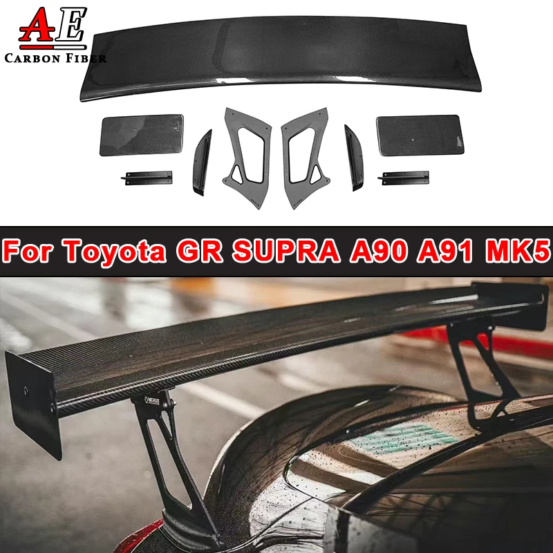 

Для Toyota GR SUPRA A90 A91 MK5 Углеродное волокно, задняя крышка багажника, спойлер, хвостовое крыло, диффузор для губ, сплиттер VERUS Style Body Kit