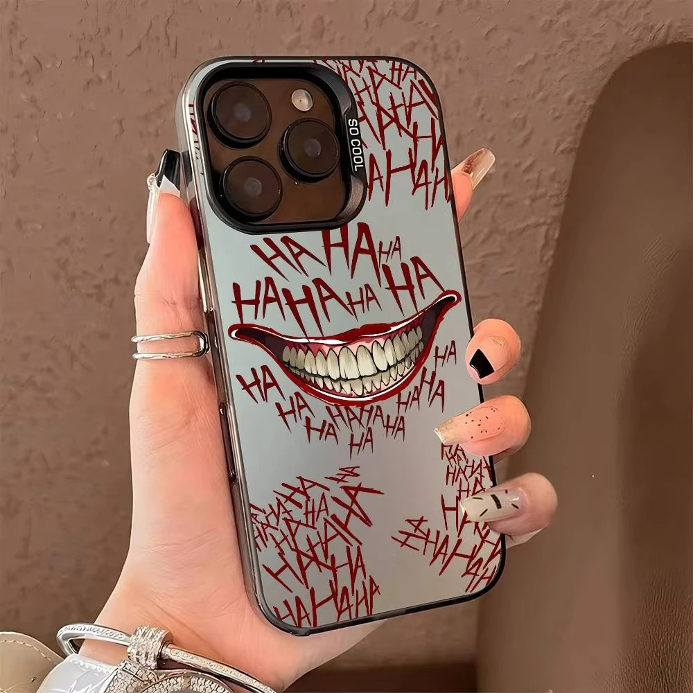 미친 조커 미소 괴상한 폰 케이스 아이폰 17 프로 16 15 14 13 12 11 프로 맥스 16 플러스 16E 17 에어 충격 방지 백 커버