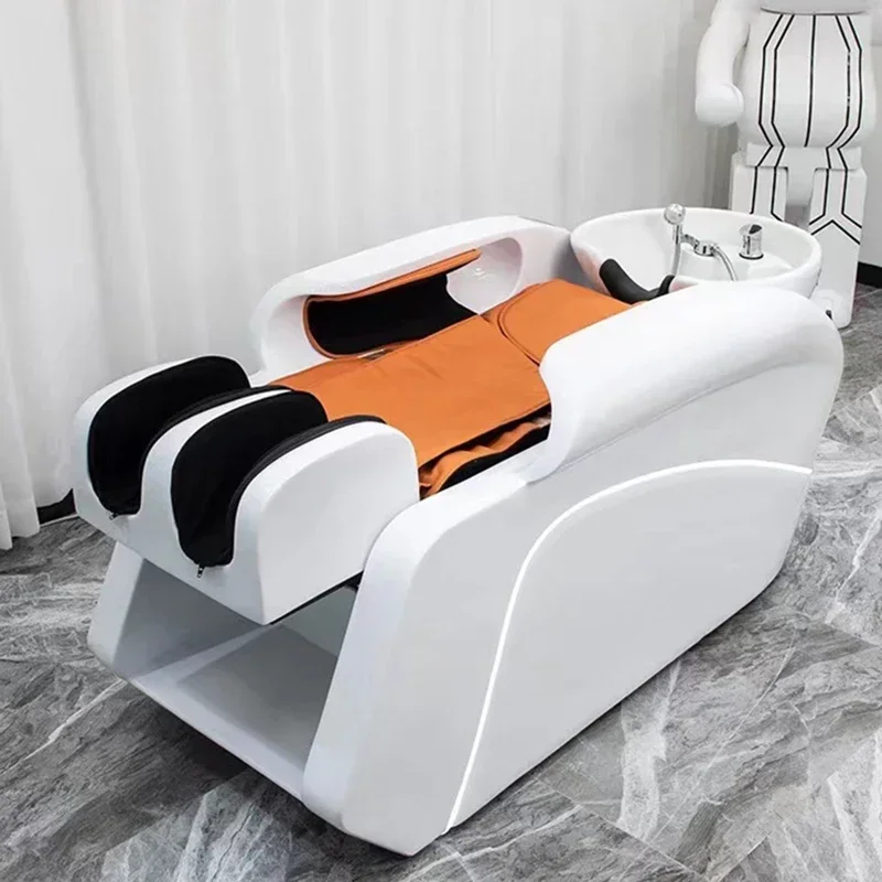 

Luxury Massage Shampo Chair Lighting Smart Artifact Lounge Head Spa Hair Wash Bed Ergonomics Lettino Massaggio Furniture MQ50XF