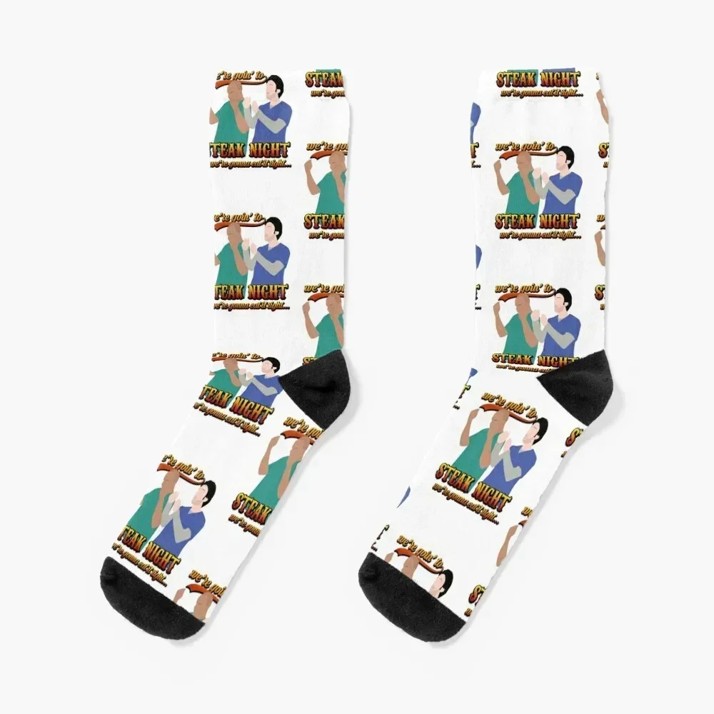 

Steak Night Scrubs Tv Series Jd Turk Tv Shows Graphic T Shirt Gift Tee I Love Socks short sheer Woman Socks Men's