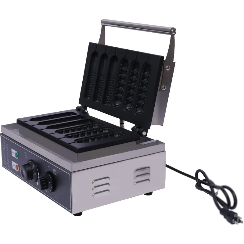 1500 واط التجارية آلة الوافل 110 فولت 2 شكل الذرة الكهربائية هوت دوج الهراء صانع مقرمش الخبز الذرة الفطائر غير عصا صانع 6 قطعة