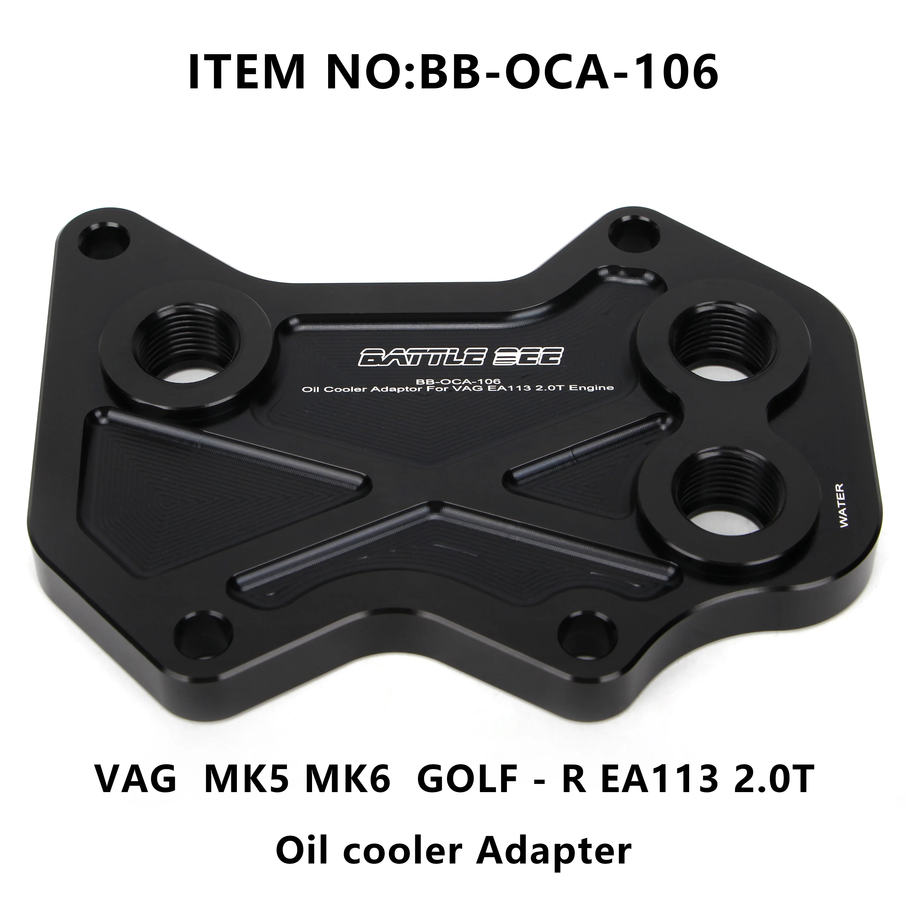 Automotive Car Oil Filter Sandwich Plate Adapter For VAG GOLF MK5 MK6R 2.0T EA113 Engine Oil Adapter With Connectors BB-OCA-106