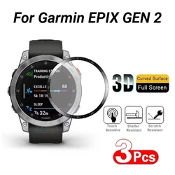 3PCS Screen Protectors For Garmin EPIX GEN2 Smartwatch High Definition Anti-fingerprint Protective Films For Garmin EPIX GEN 2