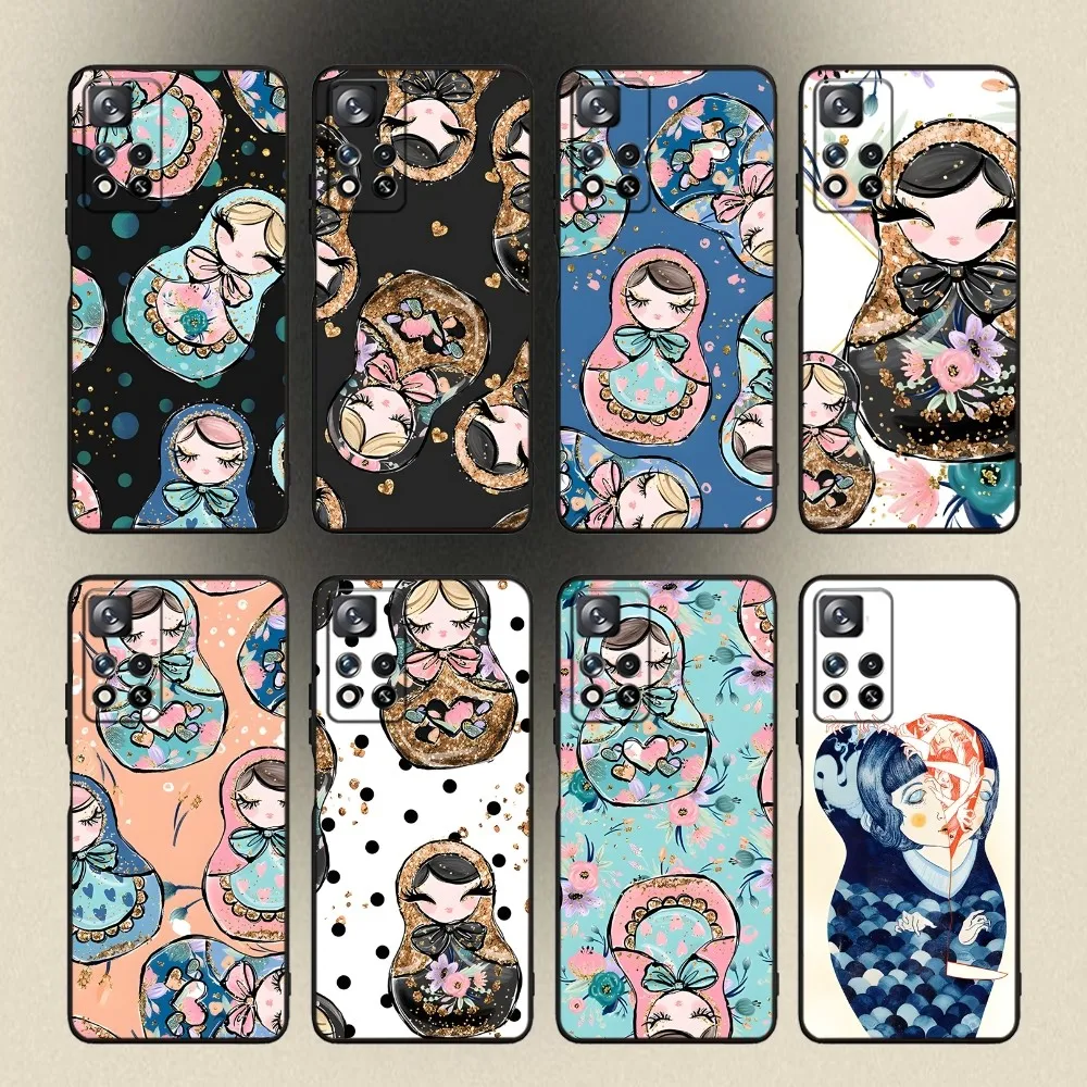 Russian Dolls Matryoshka  Phone Case For Samsung Galaxy A20,A21s,A22,A31,A32,A52,A53,A72,73,A80,A91 Soft Black Cover