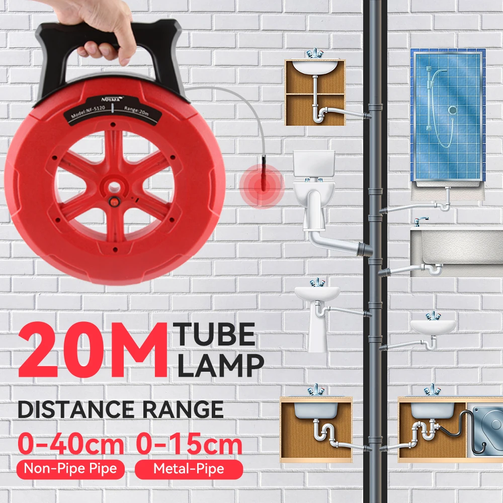 NOYAFA NF-5120 Pipe Blockage Detector Clogging Plumber Instrument Diagnostic-tool Scanner Detect Iron/PVC/Cement/Steel Pipe