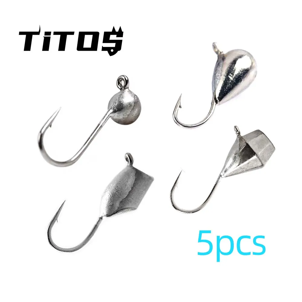 Hot sale Ice Fishing Tear Drop Jig Primary Color Tungsten Ice Fishing Hayabusa Hook Tungsten Ball Jig Head Deep Water Soft Lure