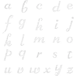 4 Pack Letter Rhinestone Iron on Patch Sparkly Crystal Alphabet Letters from A-Z Hotfix Transfer Patch for Clothing DIY Projects