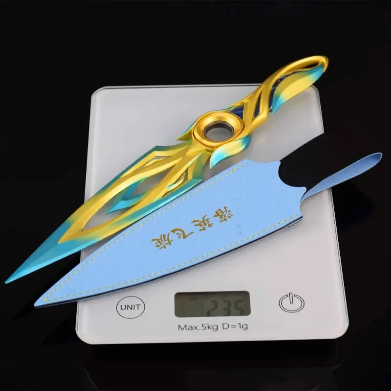 30 ซม./11.8in Valorant Mystbloom Kunai มีดของเล่นดาบคอสเพลย์ HOLSTER หมุนได้เกม Melee อาวุธเด็กของขวัญคอลเลกชัน