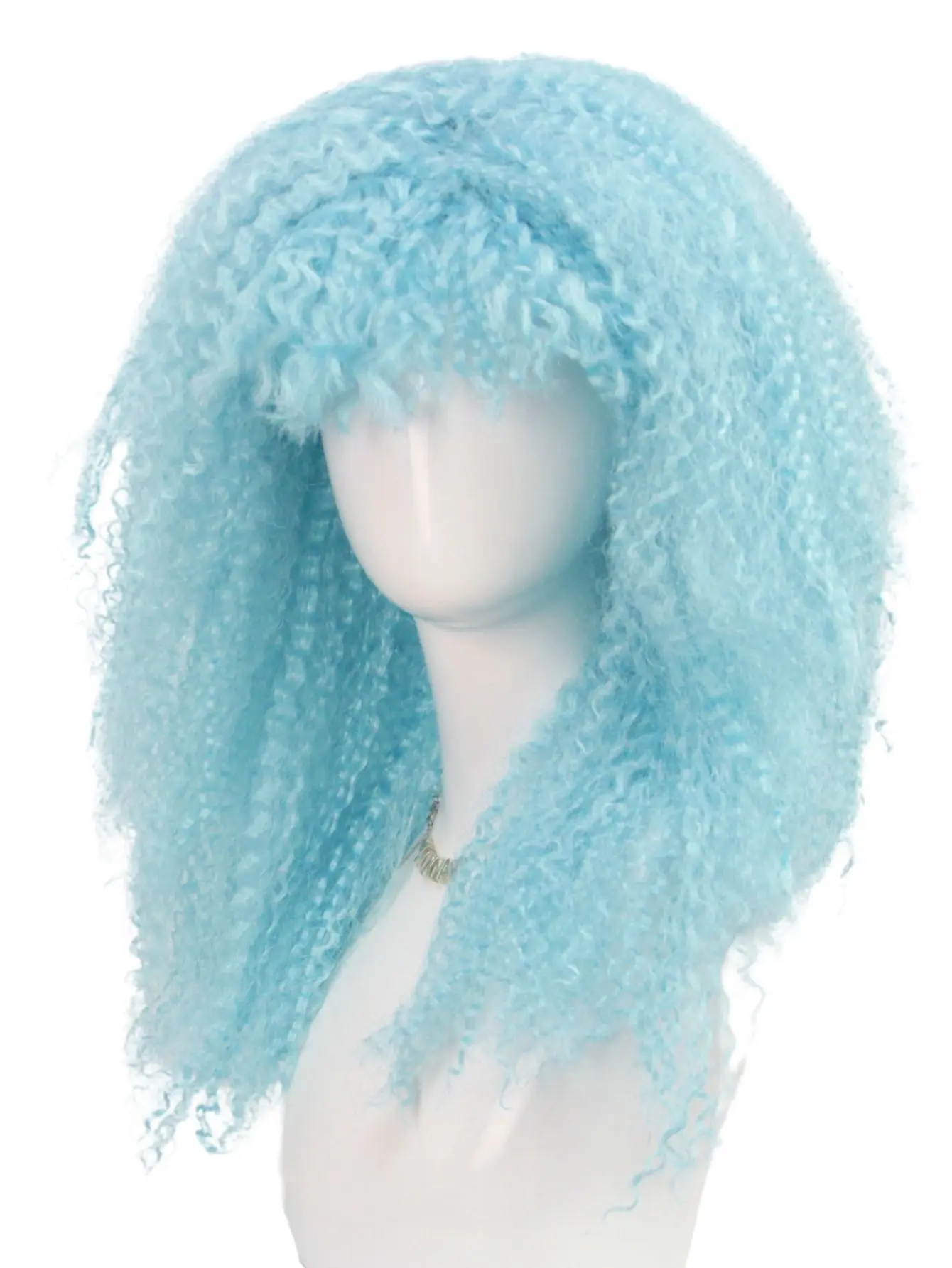 Kolorowa kukurydza - peruka z trwałym kolorem, puszyste loki, przyciągające wzrok wybuchowe loki, unikalne loki, dodaj smak cosplayom i karnawałom!