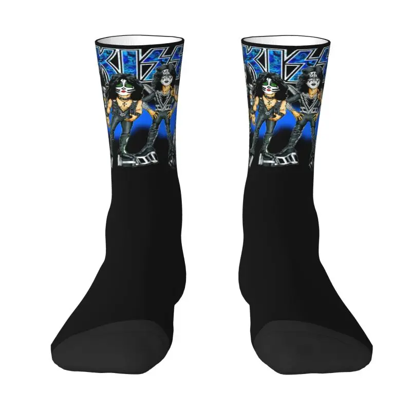 Custom Kisse Band Rock Roll Men Women Crew Socks Unisex Cool 3D Printing Dress Socks