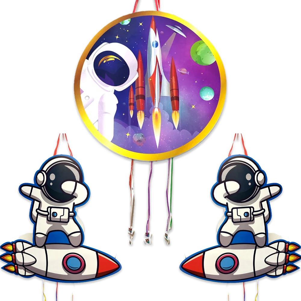 1pcs/lot Spaceship astronaut Pinatas Birthday Party Deco Piñata Event piñata cumpleaños infantil Girls Boys Kids Favors  Pinata