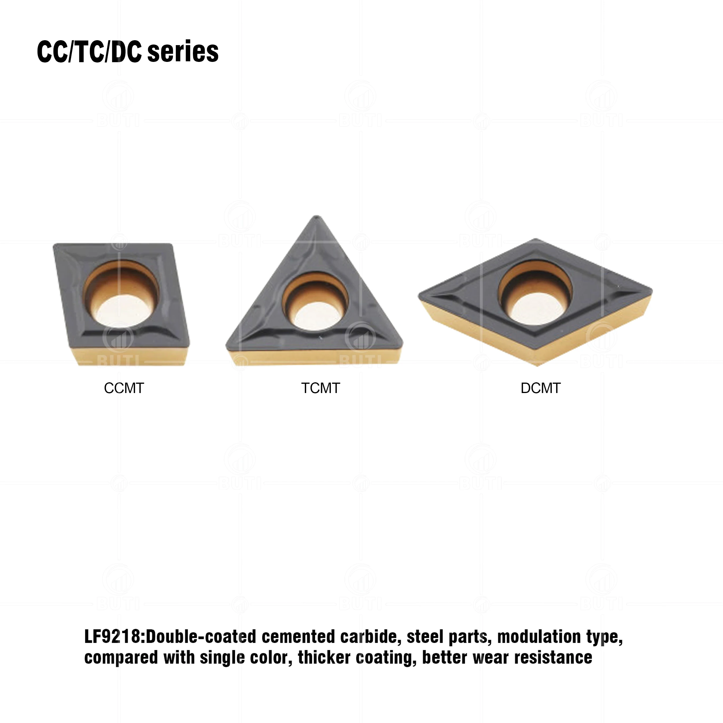 Deskar-cortador de torno CNC 100% Original, CCMT06, CCMT09, DCMT11, TCMT11, LF9218, insertos de carburo de corte, cuchillas internas para piezas de