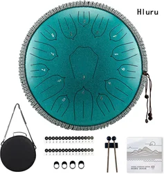 Hluru 음악 드럼, 13 인치 15 노트 글루코폰 스틸 혀 드럼, 15 노트 D 톤 천체 드럼, 타악기