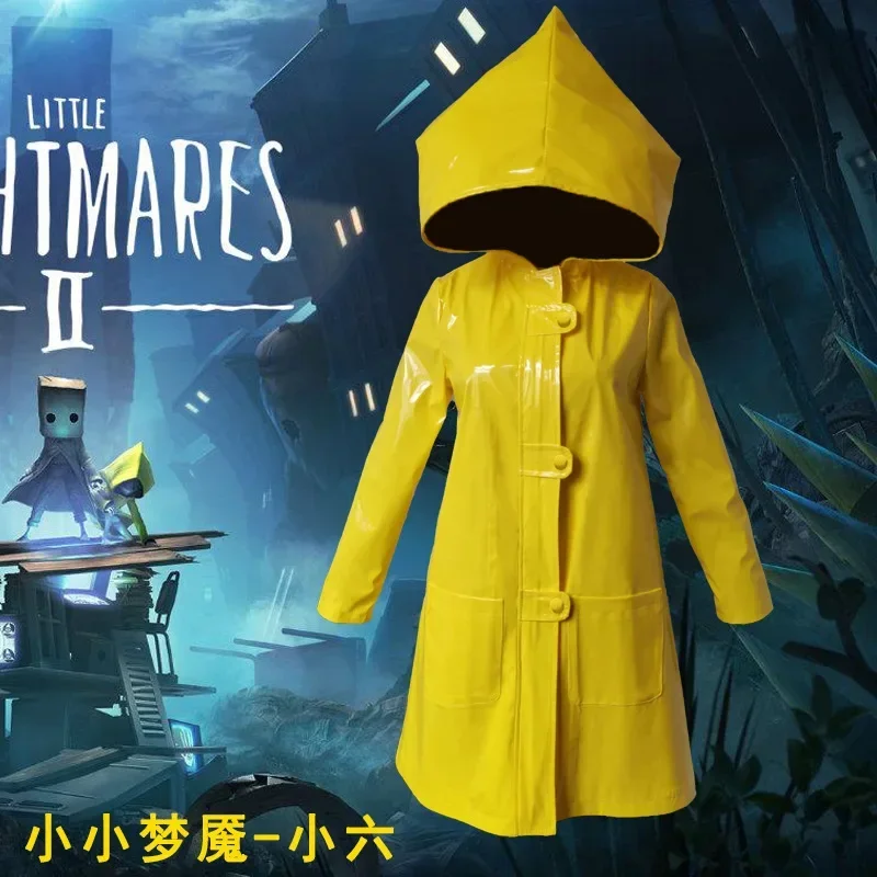 Halloween Cospaly Costume Anime Little Nightmares Six Cosplay Little Nightmare Hungry Kids Props Unisex Halloween Carnival Par D