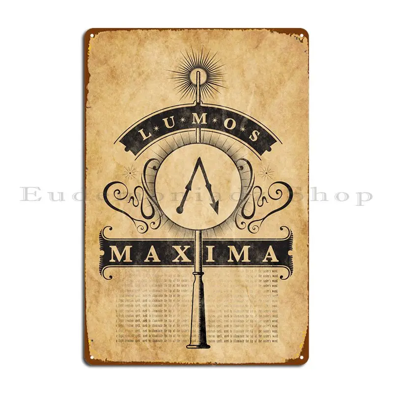 Lumos Maxima Chart Metal Plaque Wall Mural Garage Create Garage Character Tin Sign Poster