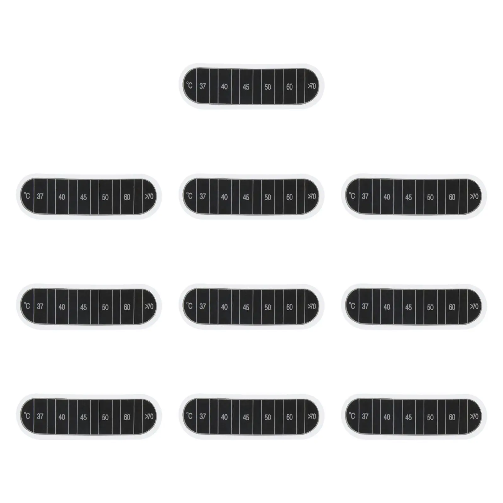 Horizontal Stick on Thermometer Strips for Water Thermal Bottle Portable Temp Gauge Paper Self Adhesive for Cup Kettle