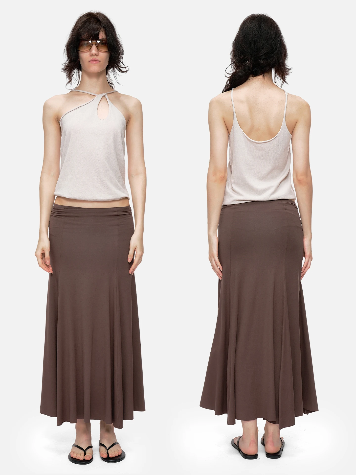 

Artistic Aosphere Hollow out Knitted Neline Women's Top New Sle Breathable ort Length U-Neline Svel Vest