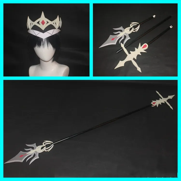 Game Genshin Impact Rosaria Cosplay Weapon Prop 220CM Spear Headwear Crown Christmas Fancy Party Replica of Weapons Accessories