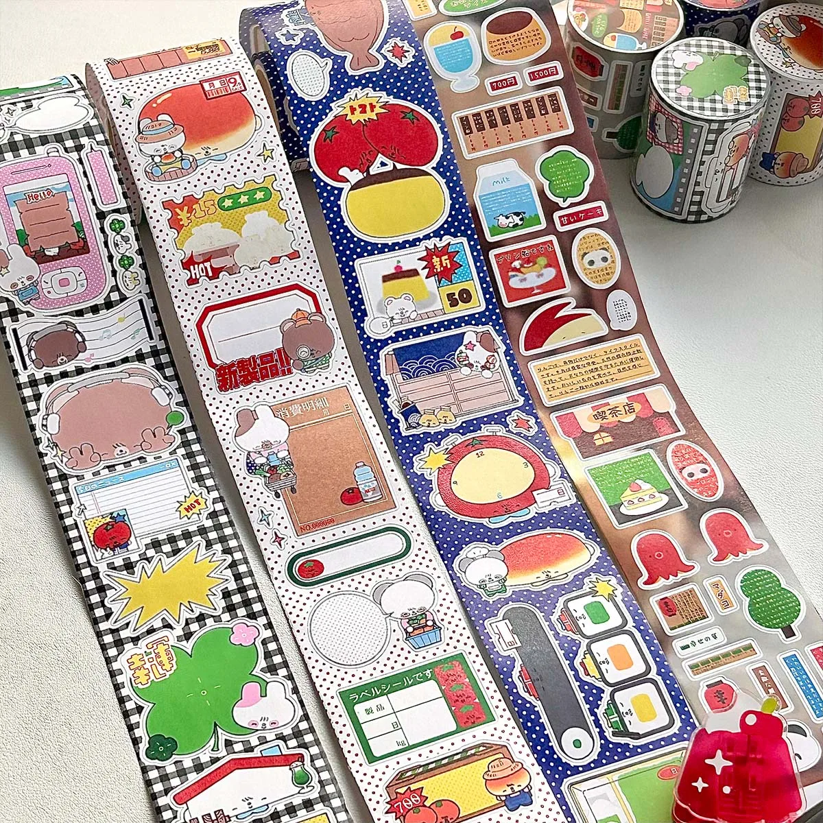 Rouleau d'autocollants mignons Style Graffiti, bande Washi inscriptible, décor de Scrapbook Vintage, boîte de dialogue Panda, fournitures artisanales d'album de bricolage