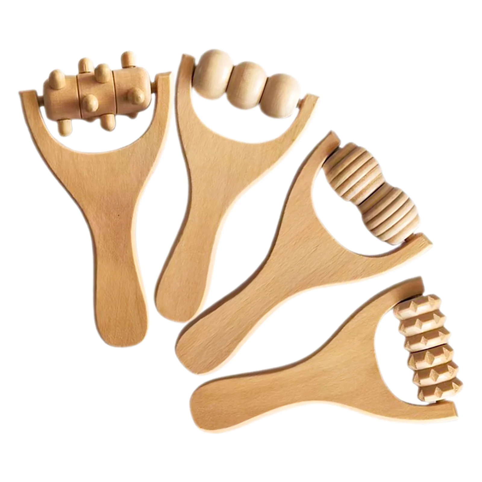 

4Pcs Wooden Massage Tools Sturdy Long Term Use Acupoint Massager for Home Outdoor Comfortable Relaxing Experience