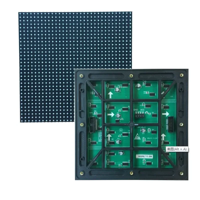 P6 Outdoor Full Color LED Module 192x192mm RGB Video Panel  RGB Video Panel Unit 32*32 Pixels IP65 Waterproof