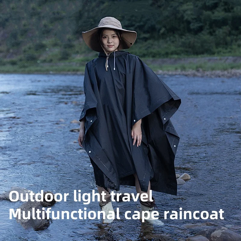 Multi Functional Outdoor Raincoat with Increased Thickness and Added Fat, Windbreaker Suitable for Fishing, Hiking, and Hiking