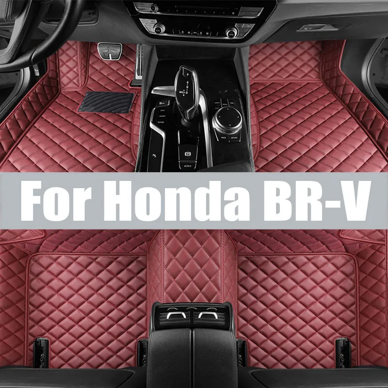 

For Honda BR-V 2018-2023 RHD BRV Auto Car Floor Mats All-Weather TPE Foot Mats Odorless Pad Tray Mat Interior trunk mat