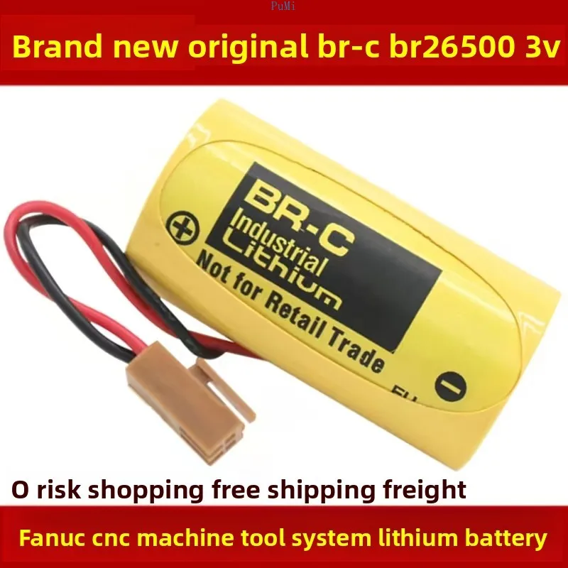 1/4/10PCS Original NEW BR-C A02B-0120-K106 A98L-0031-0007 BR26500 3V 5000mAh PLC Lithium Battery with Plug For Fanuc Batteries