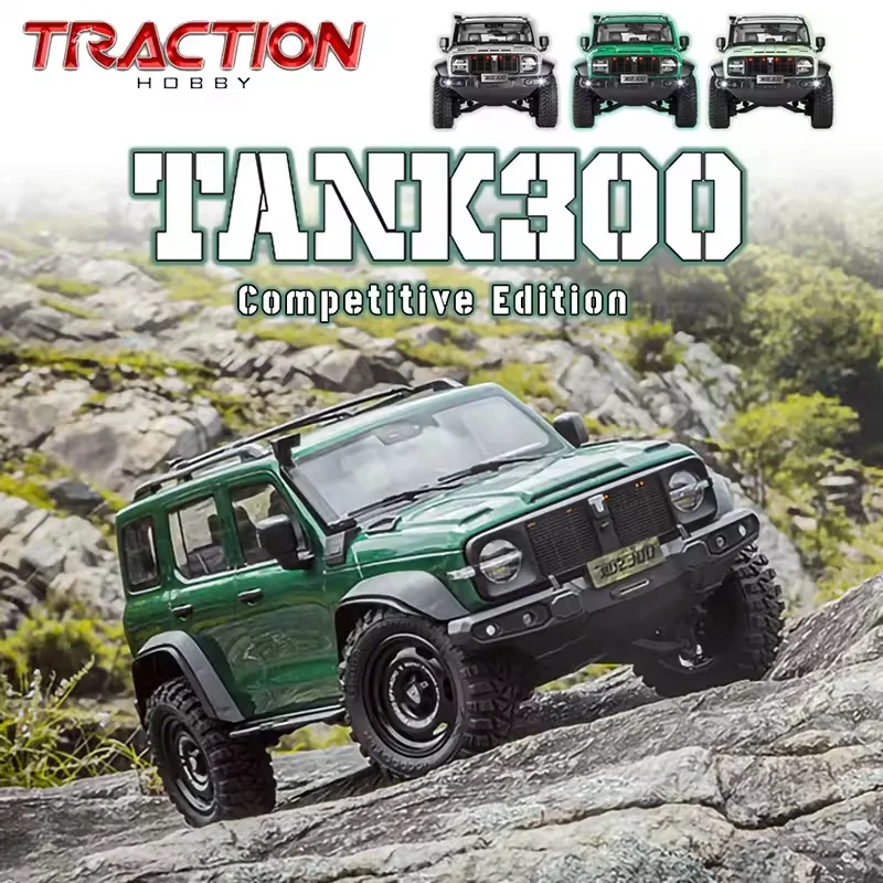 Traction Hobby Tank300 Competitive Edition Rtr 1/8 Rc Simulation Electric Remote Control Model Car Crawler Adult Kids Toys
