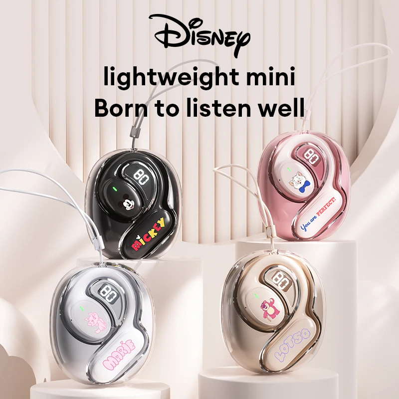 Disney C36-B New OWS Wireless Bluetooth Headset HIFI Sound Headset Ergonomic Music Gaming Earbuds Strawberry Bear and Mickey