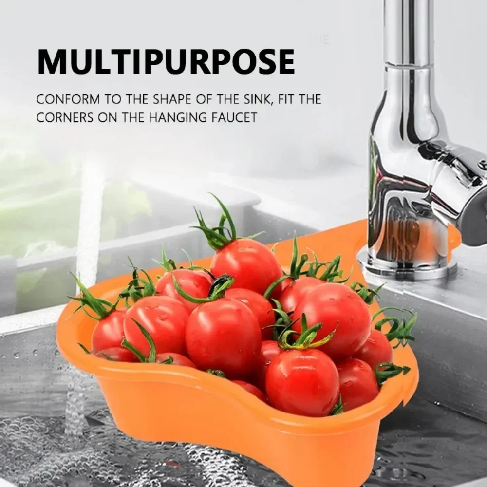 Kitchen Sink Filter Swan Drain Basket Garbage Filter Multifunctional Hanging Rack Multifunctional Drainage Basket Sink Accessory