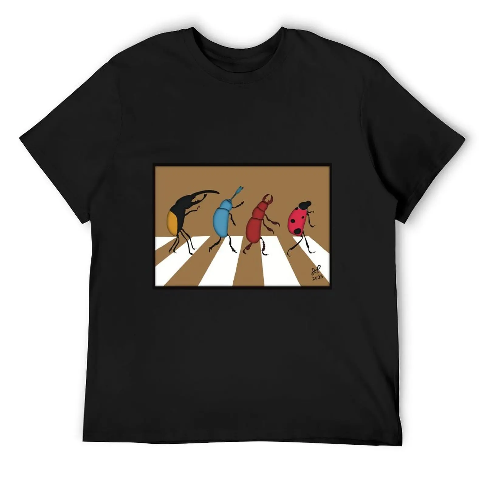 The Beetles - Minimalistic Paper Craft Digital Art T-Shirt designer shirts tops cotton t shirt men