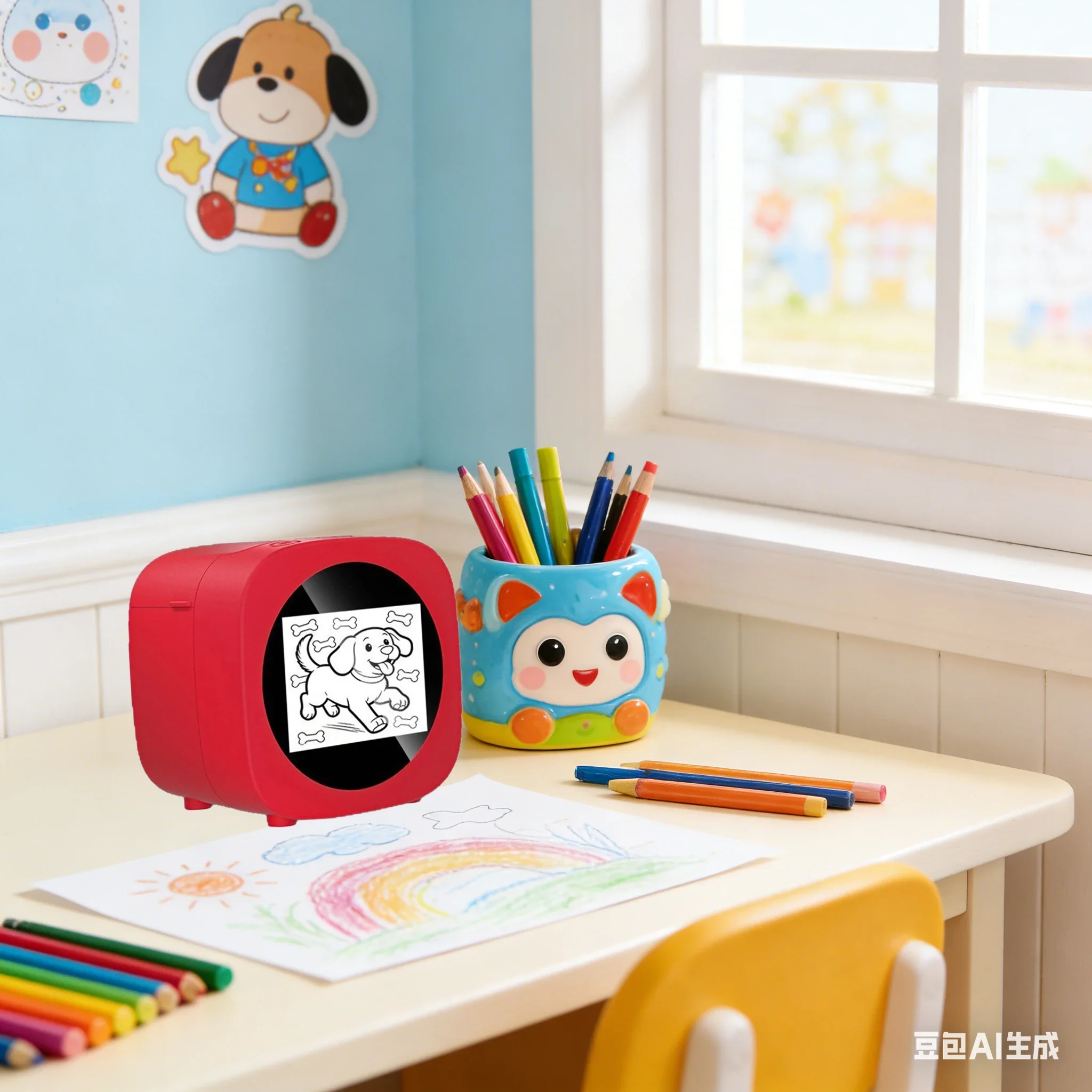 

Принтер для рисования с голосовым управлением и искусственным интеллектом, с 2,4-дюймовым экраном высокой четкости, для детей, термопринтер для создания художественных работ