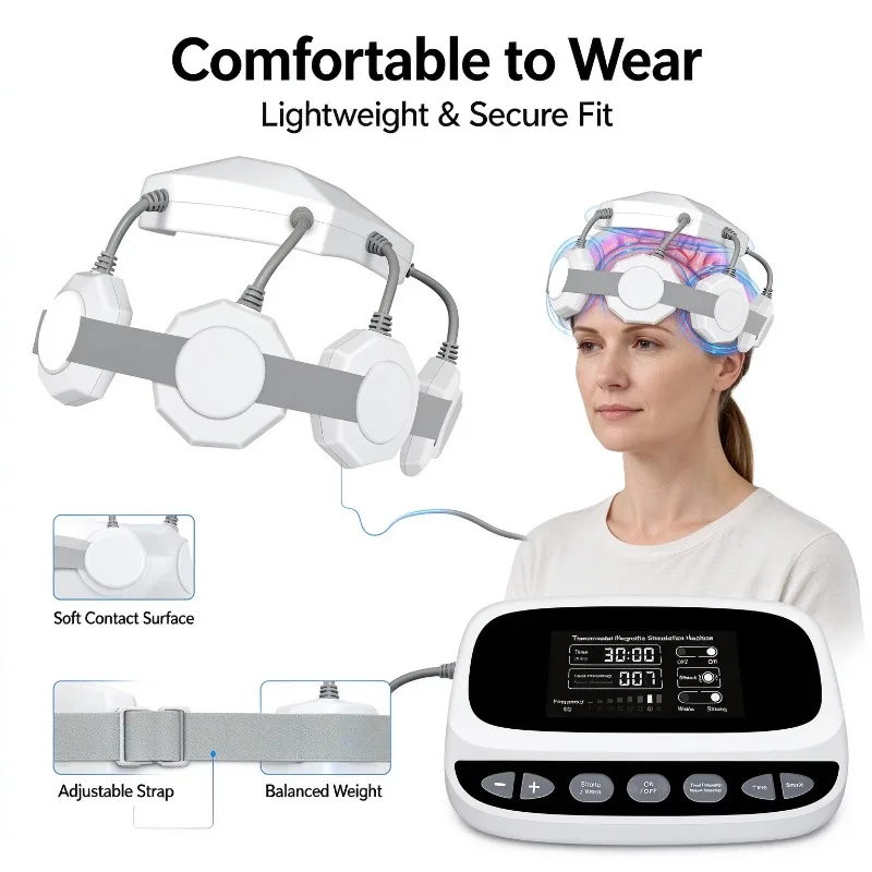 Toponechoice Transcranial Brain Stimulation rTMS Machine Repetitive Transcranial 19 Modes tDCS for Alzheimers Parkinsons TBI