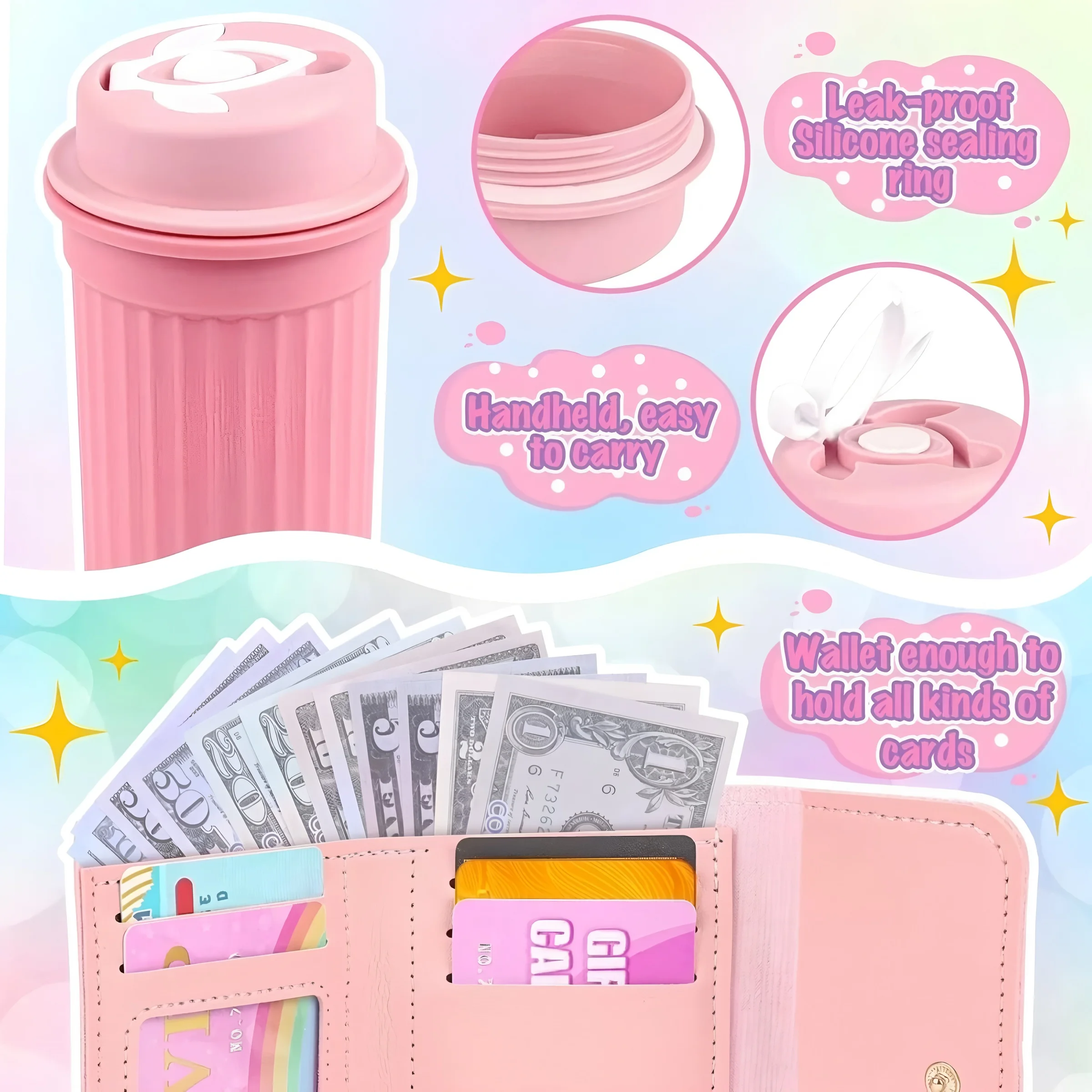 Realistic Pretend Play Handbag for Girls - Kids Dress Up Toy Purse Set with Watch, Phone, Comb & Accessories | Safe Toddler Gift