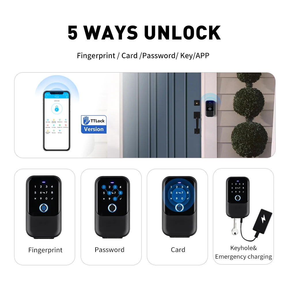 Smart Lock Box,Wireless Smart Key Lock Box App Control,Share eKey | [New]Key Lockbox Wall Mount&Door Handle,Electronic LockBox