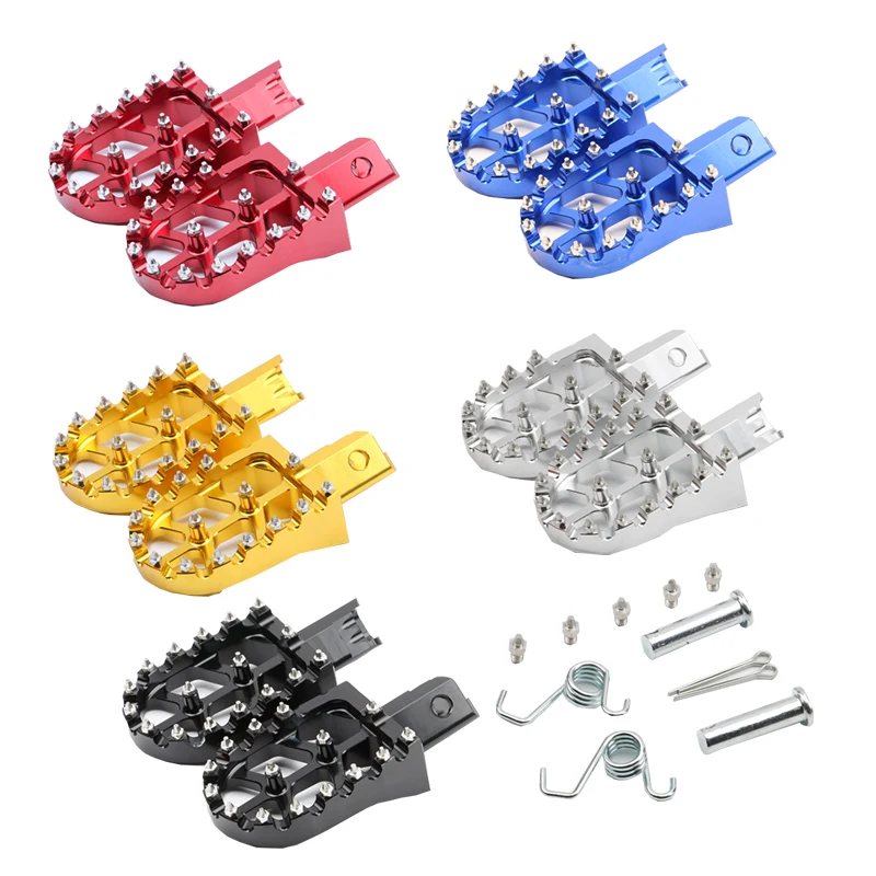 CNC Motorcycle Universal Colorful Footpeg Footrest Foot Pegs For HONDA CRF XR 50 70 110 M2R SDG DHZ SSR KAYO Pit Bike