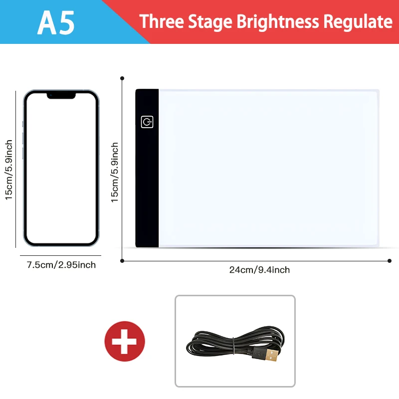 A3/A4/A5 Niveau Dimbare Led Tekening Kopie Pad Board Kinderen Speelgoed Schilderen Educatief Kinderen Groeien creatieve Cadeaus Voor Kinderen