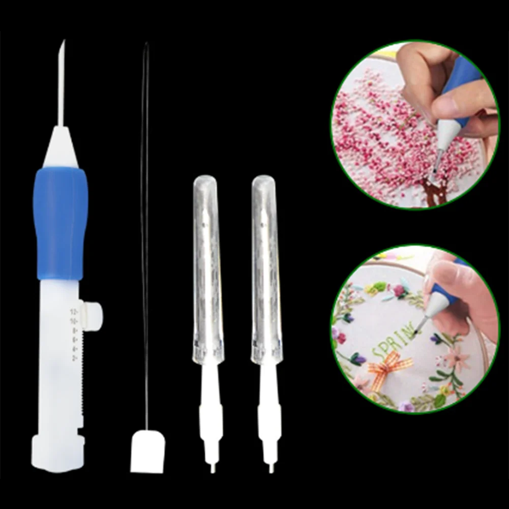 Adjustable Length DIY Punch Needle Embroidery Pen Set Needle Sizes Catering to Different Embroidery Needs