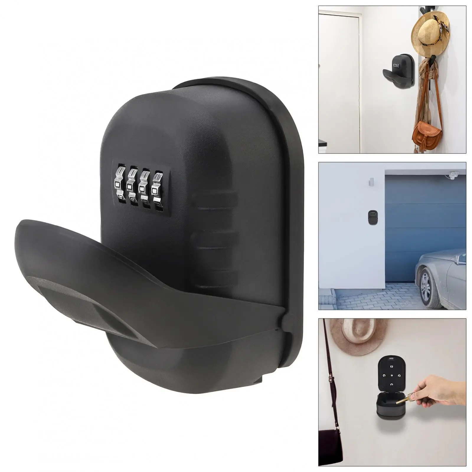 

Wall Mount Outdoor Large Scale Internal Storage Combination Password Lock , Large Scale Storage Black Password Lock