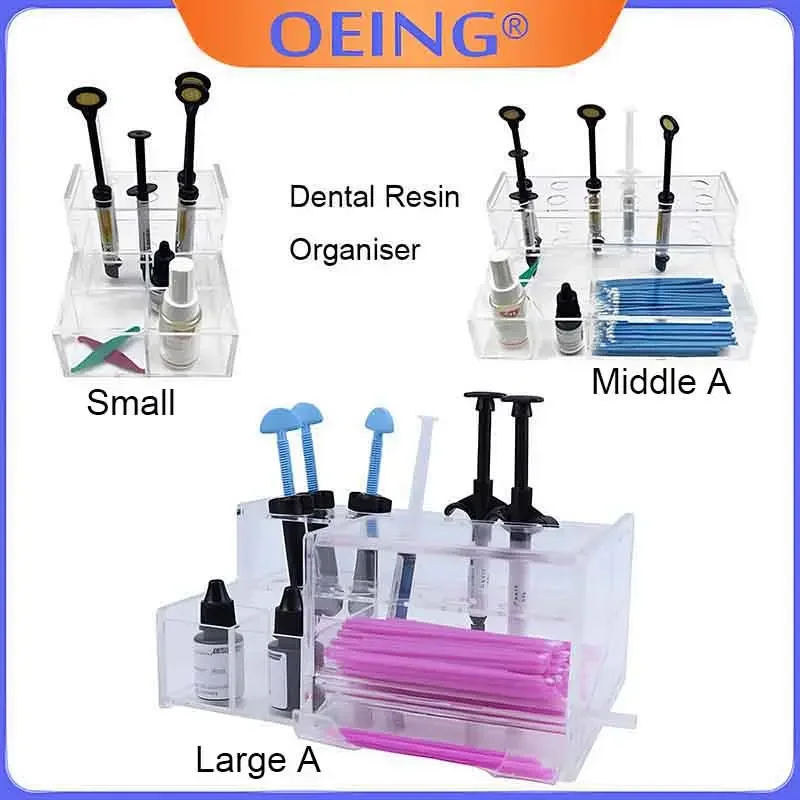 Tandheelkundige Acryl Organizer Spuit Hars Zelfklevende Applicator Houder Oraal Materiaal Opslag Applicator Dispenser Box Tandarts Tool