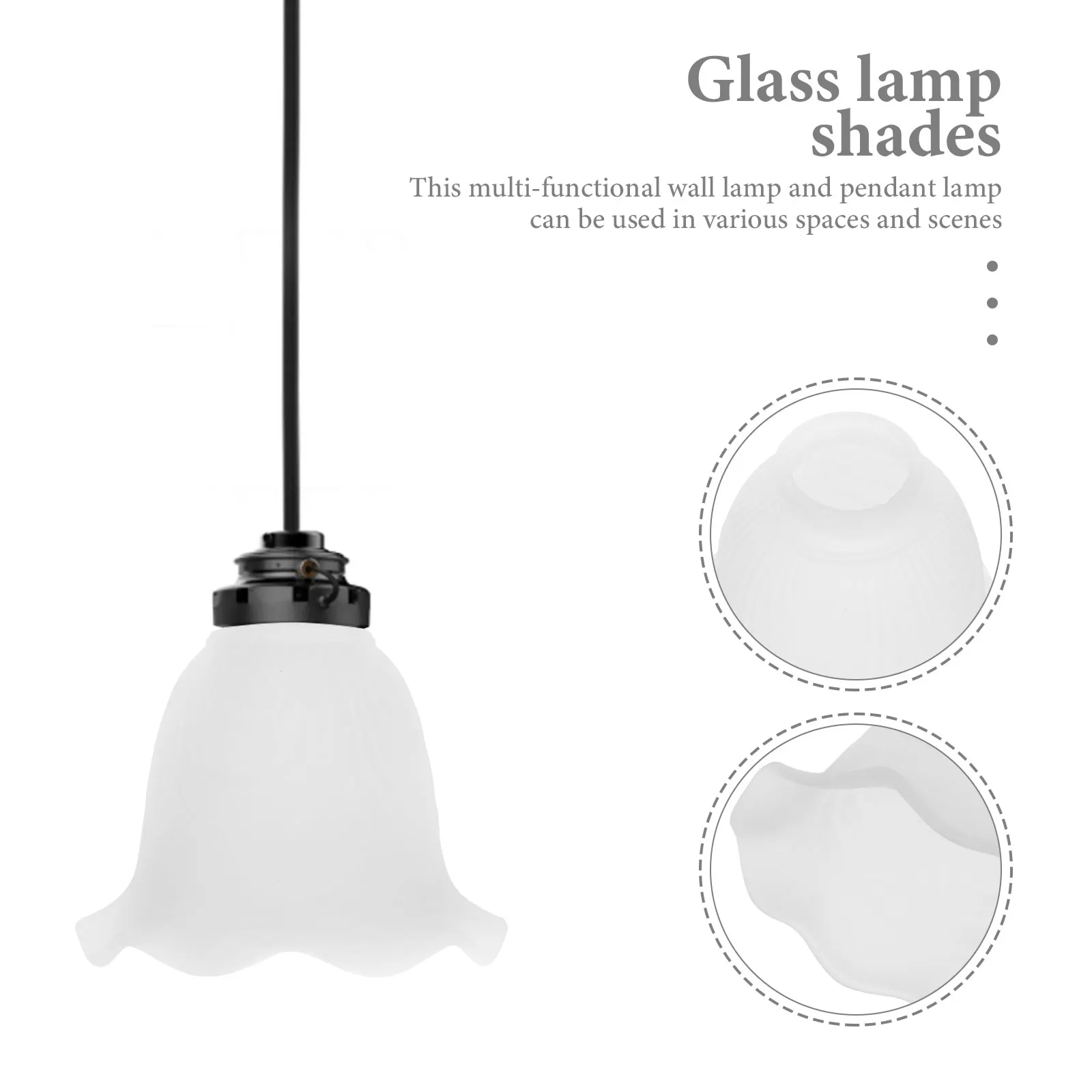 

Kapok Lanternshade Glass Light Drop-shaped Lampshade Artificial Cover Clear Lampshades