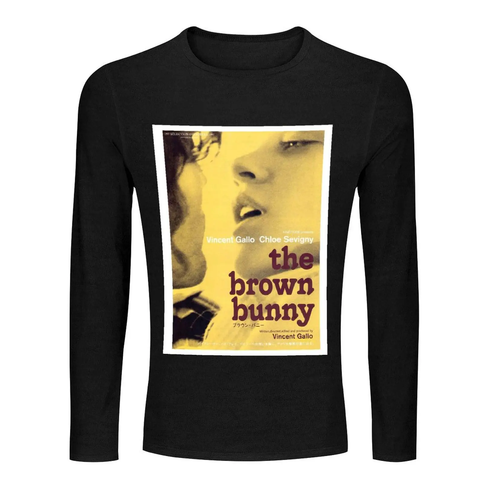 Vincent Gallo - The Brown Bunny - Vintage Movie Poster Long T-Shirt custom t shirt graphic t shirt men t shirt