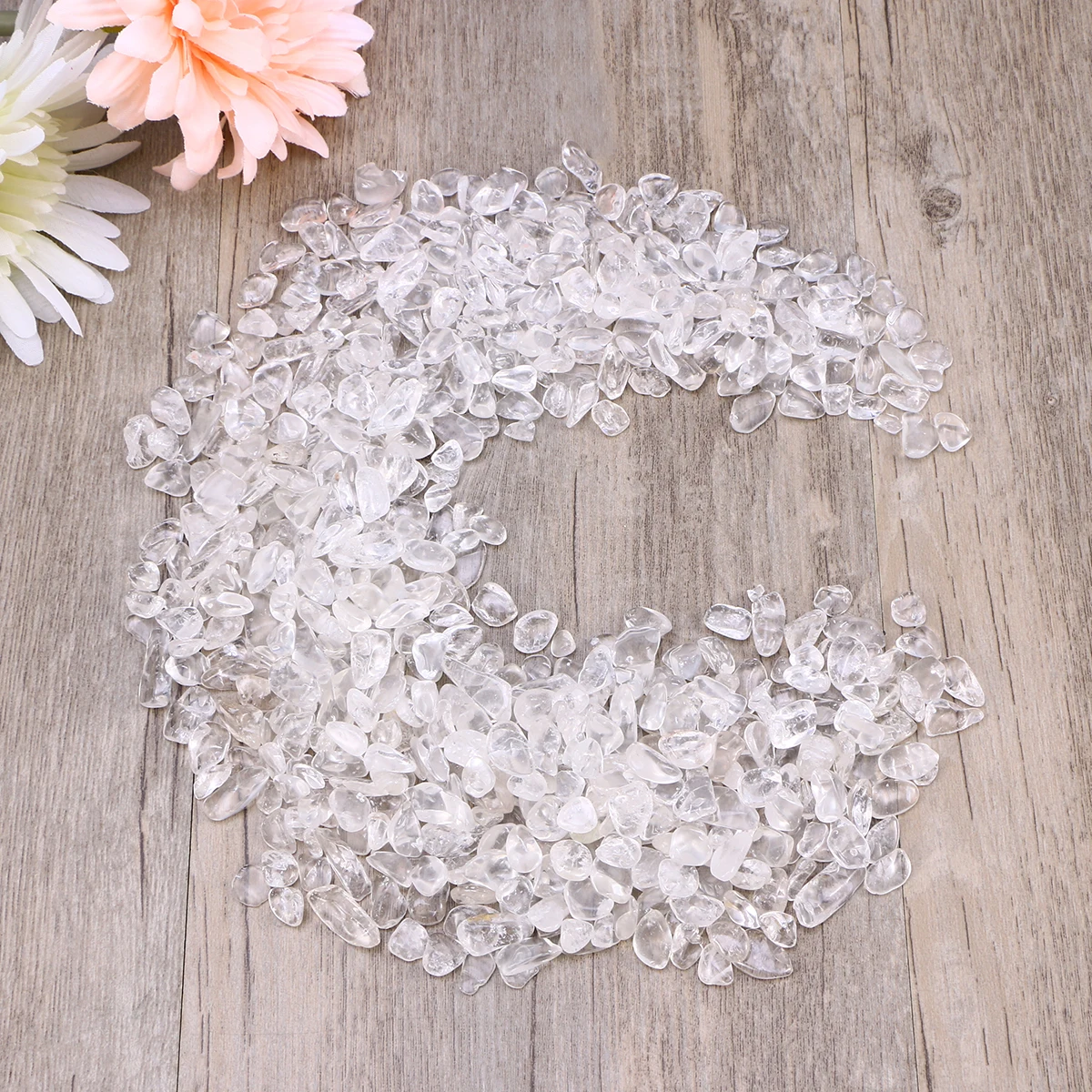 

400G Natural Crystal Gravel White Transparent Decorative Pebbles For Aquarium Fish Tank Flower Pot Vase Garden Terrarium