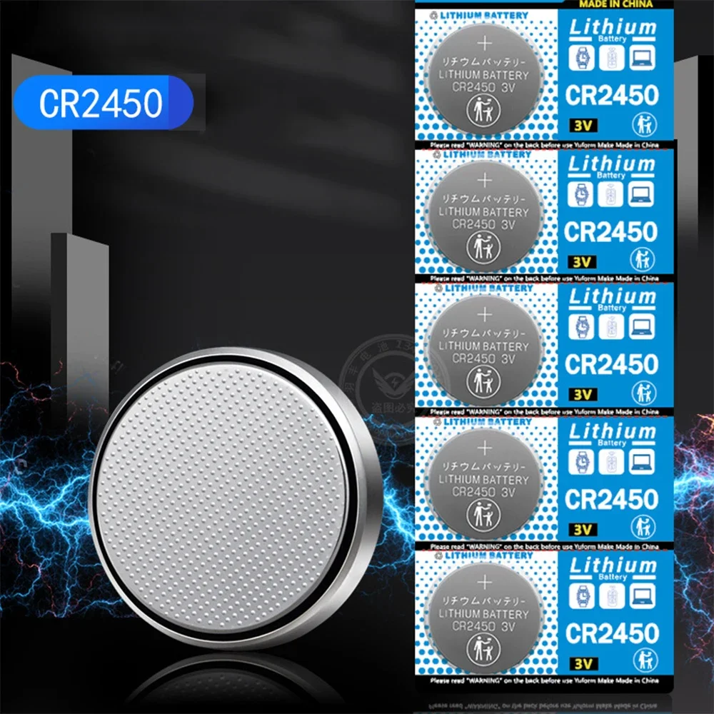 2-10PCS CR2450 Watch Buttom Battery KCR2450 5029LC LM2450 DL2450 ECR2450 BR2450 CR 2450 3V 600mAh Lithium Coin Cell Batteries