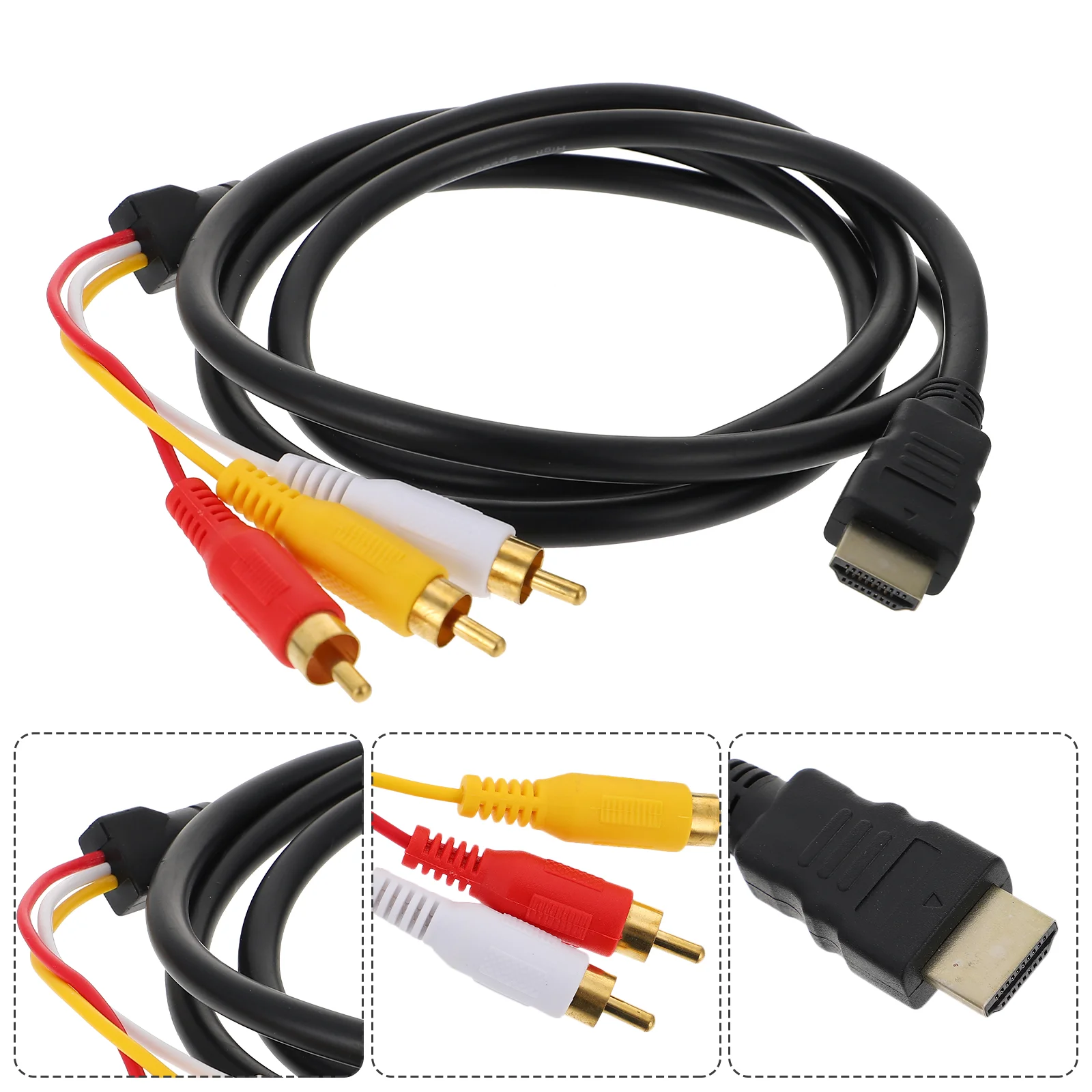 

Speaker Wire Connectors Video Conversion Cable Connecting Black Abs\gold Plated