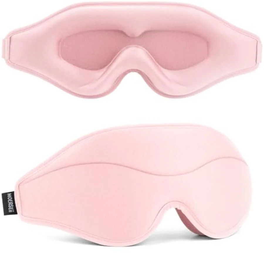 

Sleep Mask - Total out 3D Sleeping Mask, Super Lightweight and Silky Soft Eye Mask for Sleeping, Fully Adjustable Fit for Home,