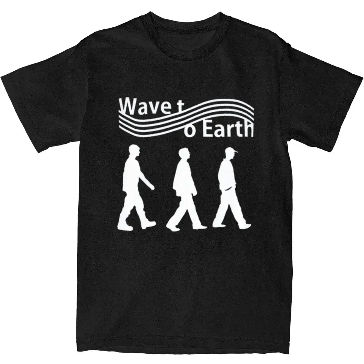 Retro Wave To Earth Band T-Shirt Music Hip Hop T Shirts Short Sleeve Streetwear Tops Summer Pure Cotton 4Xl 5Xl 6Xl Tees