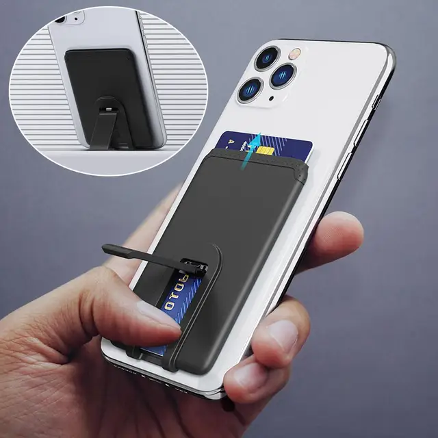 Uniwersalne silikonowe etui na kartę telefoniczną Etui na portfel do iPhone'a Samsung Telefon Powrót Wklej naklejkę Autobus / ID Karta bankowa Paster Holder